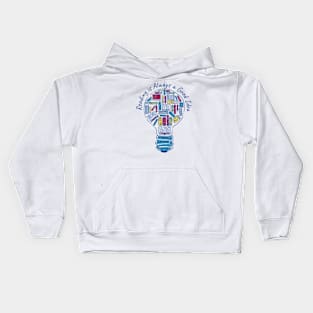 Lightbulb and reading books Kids Hoodie